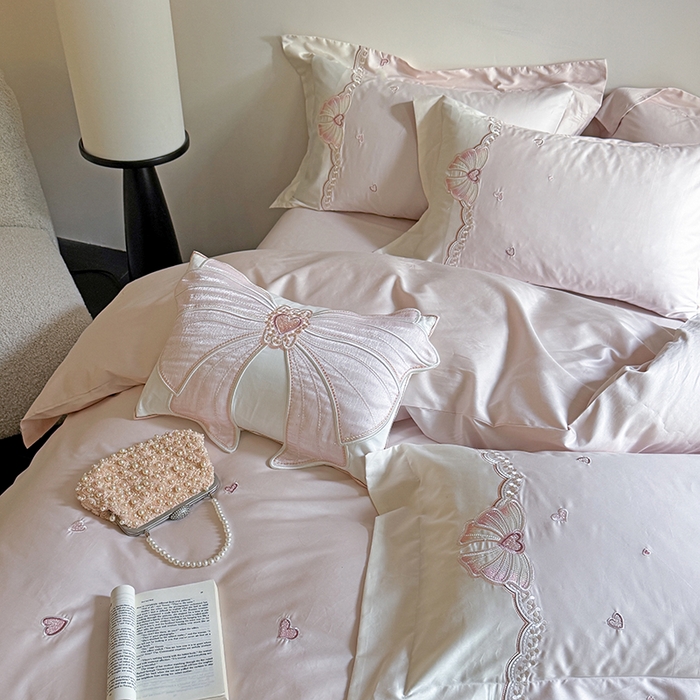 91家纺网 家纺一手货源 找家纺 优悦生活馆 2025新款全棉新疆长绒棉四件套-恋恋时光 控价 恋恋时光-仙女粉