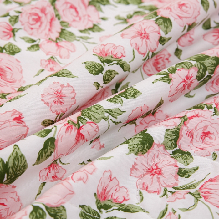 91家纺网 家纺一手货源 找家纺 锦鹭被业 2025新款A类里外全棉印花夏被 萱花粉