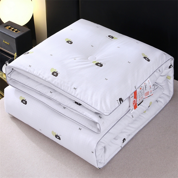 91家纺网 家纺一手货源 找家纺 芭芭棉家纺 2025新款全棉被 心心相印-白色