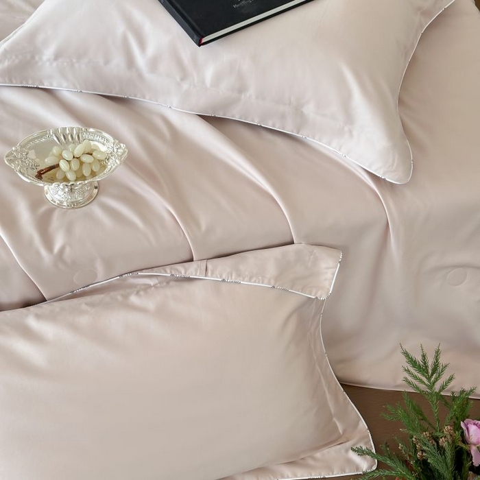 91家纺网 家纺一手货源 找家纺 （总）茧羽世家 2025天丝纯色床笠夏被被子如丝系列