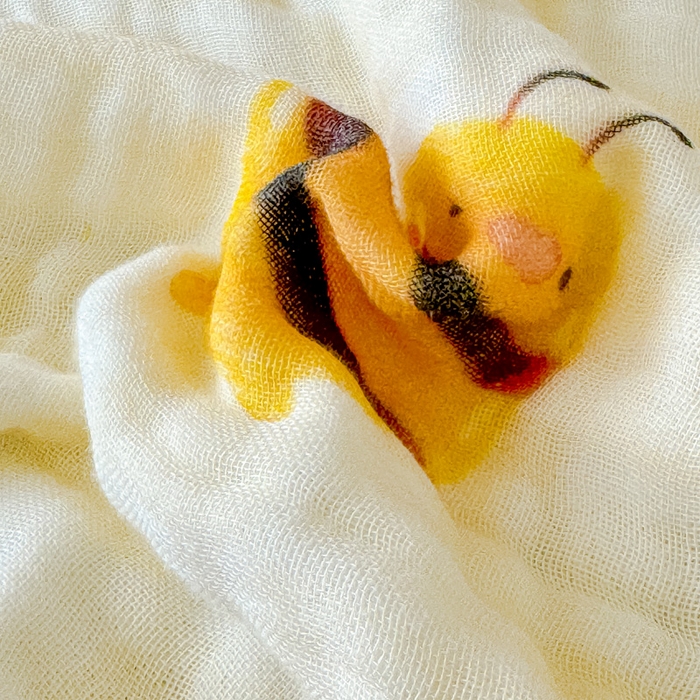 91家纺网 家纺一手货源 找家纺 乐家毛巾被2025新款全棉六层一体超柔泡泡纱多功能毯 小蜜蜂