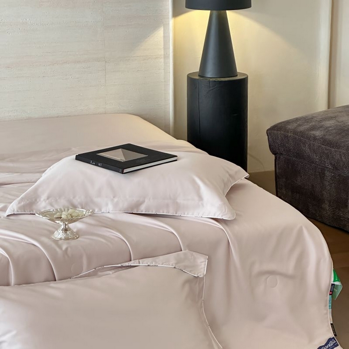 91家纺网 家纺一手货源 找家纺 （总）茧羽世家 2025天丝纯色床笠夏被被子如丝系列