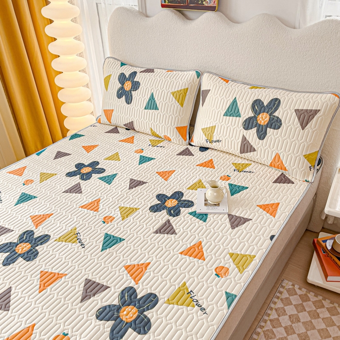 91家纺网 家纺一手货源 找家纺 默忆 2025新款凉感丝印花乳胶凉席 迷迭香