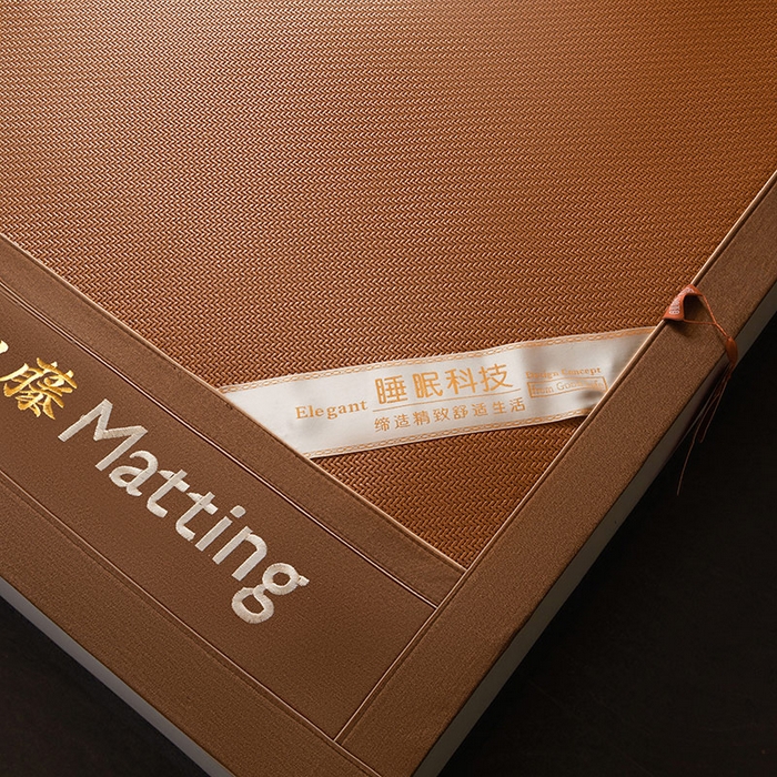 91家纺网 家纺一手货源 找家纺 （总）卡罗兰 2025新款藤席凉席三件套床单床笠黄金藤系列