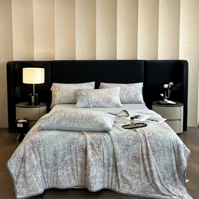 91家纺网 家纺一手货源 找家纺 花满路 2025新款成人夏被 烟波