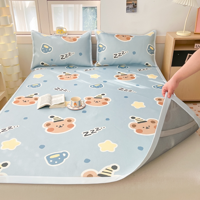 91家纺网 家纺一手货源 找家纺 （总）绒艺席业 2025新款600D冰丝印花数码印花冰藤席卡通小清新系列