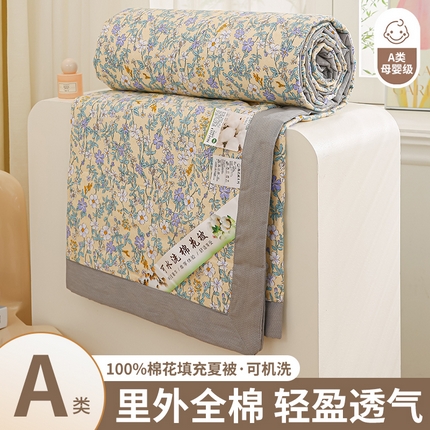 锦鹭被业 2025新款A类里外全棉印花夏被 清香