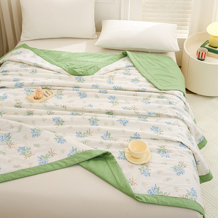 91家纺网 家纺一手货源 找家纺 （总）锦鹭被业 2025新款里外全棉印花棉花夏被纯棉夏凉被空调被棉花被