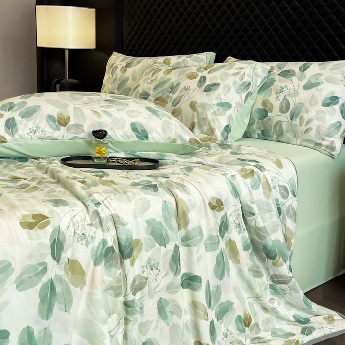 91家纺网 家纺一手货源 找家纺 花满路 2025新款成人夏被 墨染