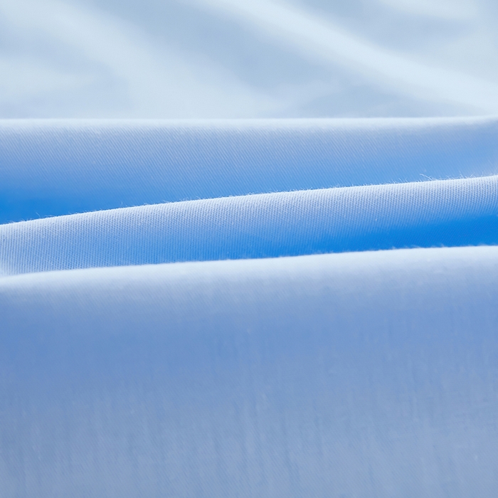 91家纺网 家纺一手货源 找家纺 艾橙家纺 2025新款正宗133x72喷气织造全棉纯棉纯色床笠三件套 天真蓝