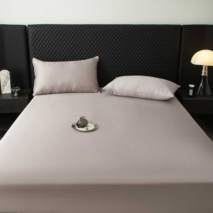 91家纺网 家纺一手货源 找家纺 简宜家居（朝初家纺） 2025新款兰精天丝单床笠 柔肌-棕咖