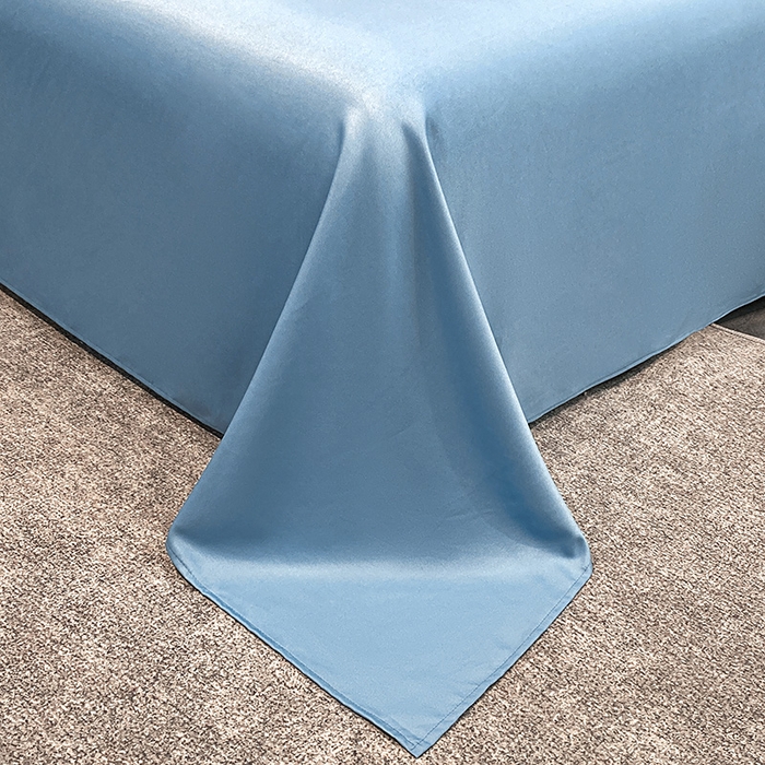 91家纺网 家纺一手货源 找家纺 富宁2025新款浮雕金丝提花刺绣四件套-恋花 青丘蓝