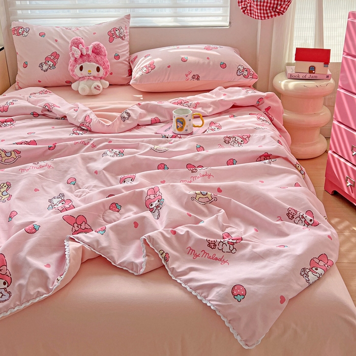 91家纺网 家纺一手货源 找家纺 妖妖家纺2025新款糯糯夏凉被四件套夏凉被空调被 逛逛游乐园