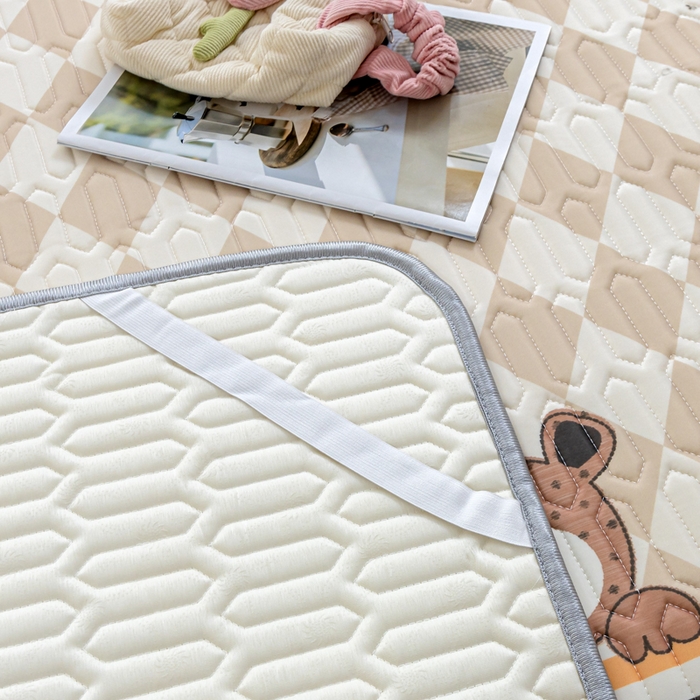 91家纺网 家纺一手货源 找家纺 默忆 2025新款凉感丝印花乳胶凉席 美好时光