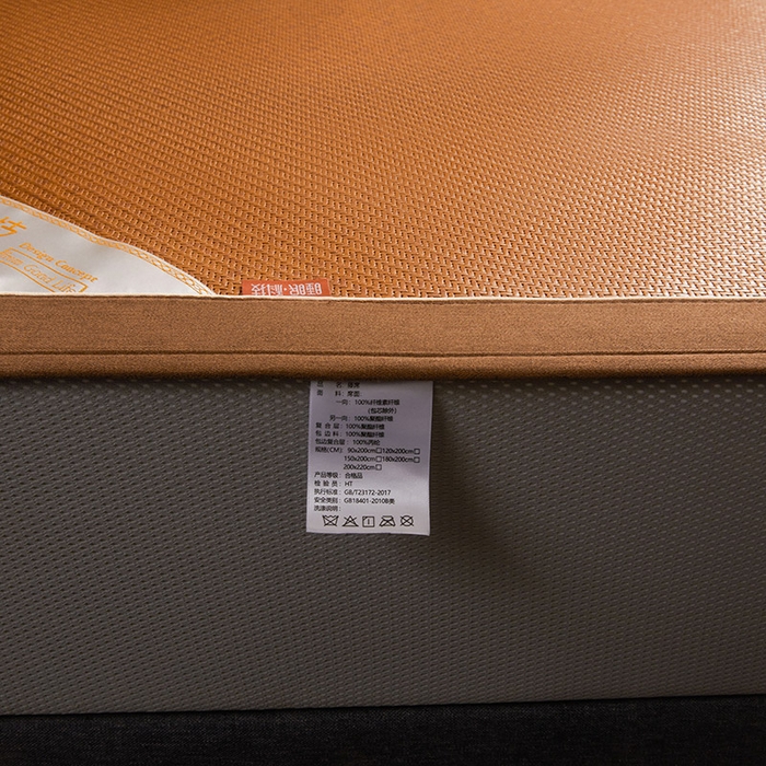 91家纺网 家纺一手货源 找家纺 卡罗兰 2025新款藤席凉席三件套床单床笠黄金藤系列 黄金藤经典咖-床笠