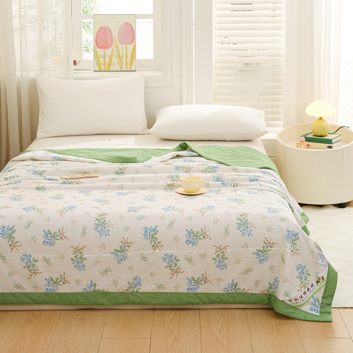 91家纺网 家纺一手货源 找家纺 （总）锦鹭被业 2025新款里外全棉印花棉花夏被纯棉夏凉被空调被棉花被