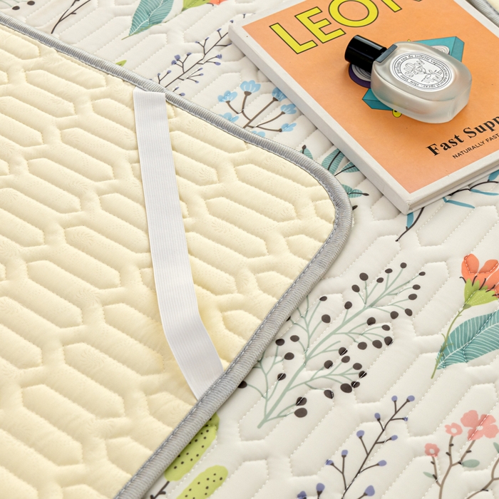 91家纺网 家纺一手货源 找家纺 默忆 2025新款凉感丝印花乳胶凉席 鸟语花香