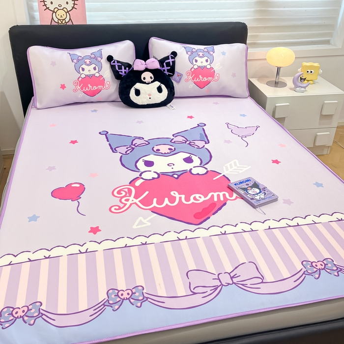 91家纺网 家纺一手货源 找家纺 （总）暮思家居 2025新款正版授权A类大版数码印花三丽鸥可机洗1200D冰丝凉席可组合针织棉夏被四件套床笠款