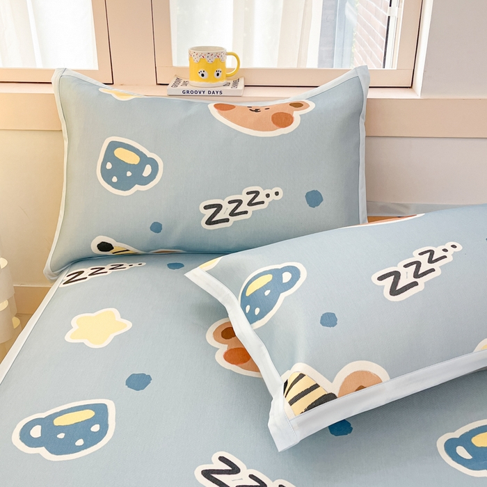 91家纺网 家纺一手货源 找家纺 （总）绒艺席业 2025新款600D冰丝印花数码印花冰藤席卡通小清新系列