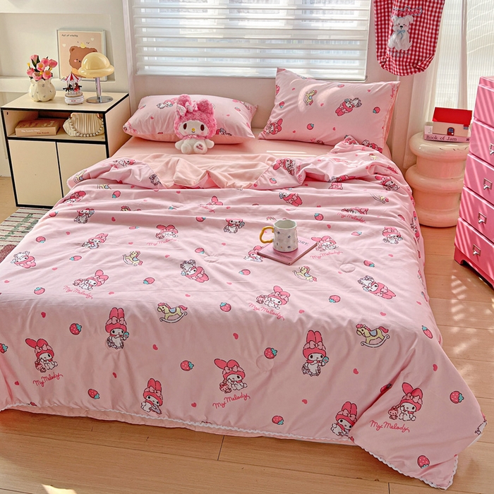 91家纺网 家纺一手货源 找家纺 妖妖家纺2025新款糯糯夏凉被四件套夏凉被空调被 逛逛游乐园