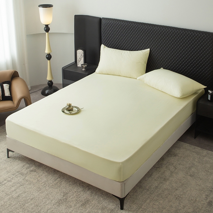 91家纺网 家纺一手货源 找家纺 简宜家居（朝初家纺） 2025新款兰精天丝单床笠 柔肌-绵白