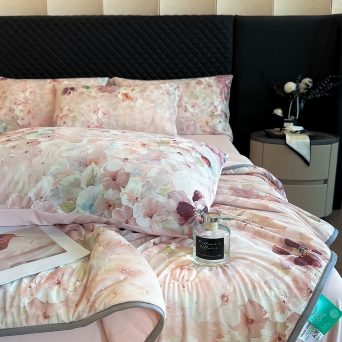 91家纺网 家纺一手货源 找家纺 花满路 2025新款成人夏被 锦绣