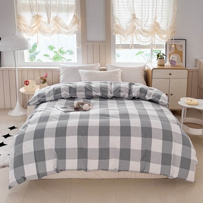 91家纺网 家纺一手货源 找家纺 （总）2025新款全棉色织老粗布四件套