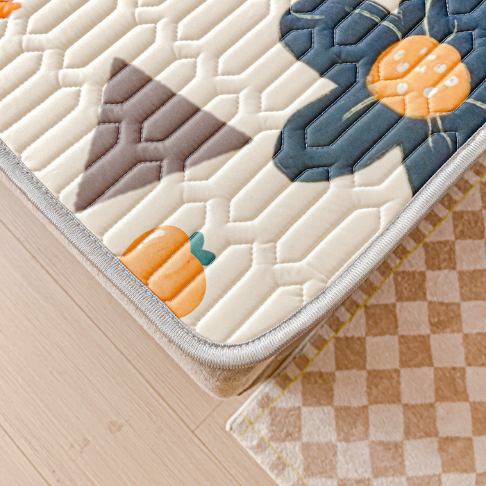 91家纺网 家纺一手货源 找家纺 默忆 2025新款凉感丝印花乳胶凉席 迷迭香