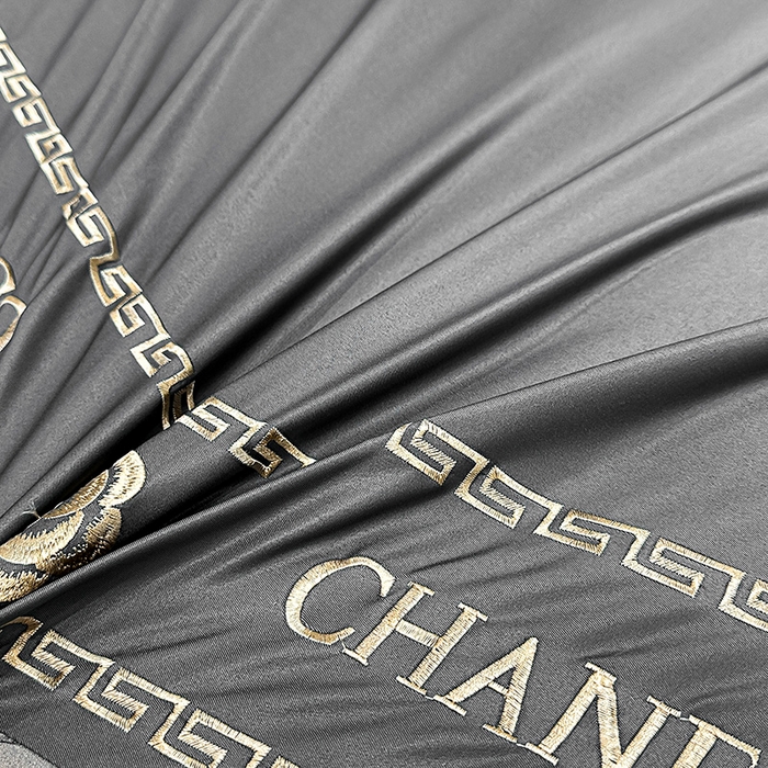 91家纺网 家纺一手货源 找家纺 富宁2025新款浮雕金丝提花刺绣四件套-恋花 曜石灰