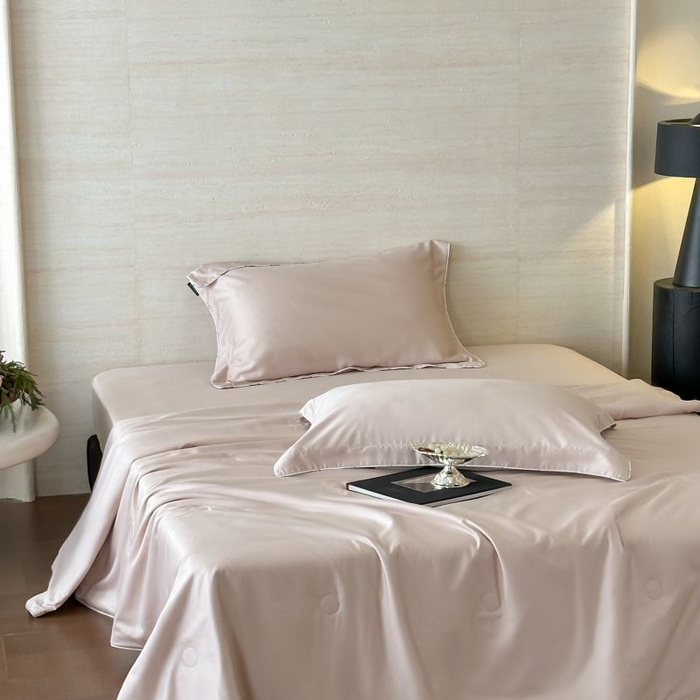 91家纺网 家纺一手货源 找家纺 （总）茧羽世家 2025天丝纯色床笠夏被被子如丝系列