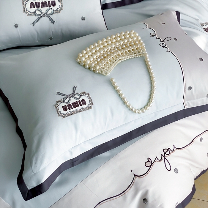 91家纺网 家纺一手货源 找家纺 品家居2025新款高支高密贡缎长绒棉四件套 觅-蓝