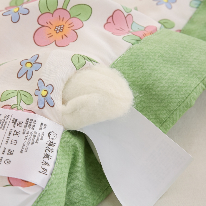 91家纺网 家纺一手货源 找家纺 锦鹭被业 2025新款A类里外全棉印花夏被 春的味道