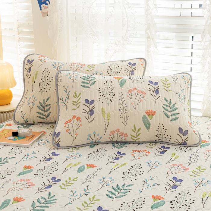 91家纺网 家纺一手货源 找家纺 默忆 2025新款凉感丝印花乳胶凉席 鸟语花香