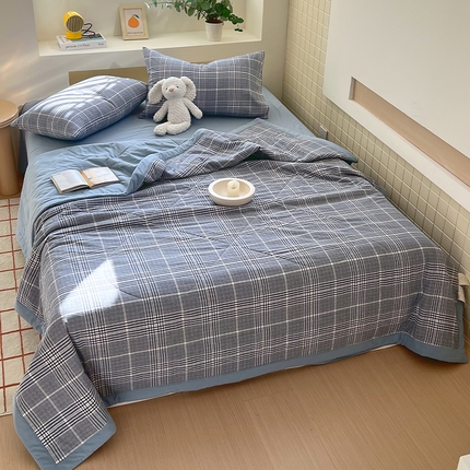 91家纺网 家纺一手货源 找家纺 （总）春皖 2025春夏新款全棉色织水洗棉夏被夏凉被空调被-云恋系列