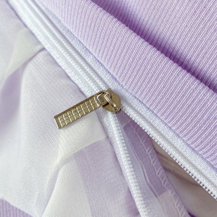 91家纺网 家纺一手货源 找家纺 红日子纺织品 2025新款韩版华夫格水洗棉四件套 香芋紫