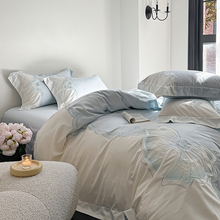 91家纺网 家纺一手货源 找家纺 （总）优悦生活馆 2025新款全棉新疆长绒棉四件套-恋恋时光 控价