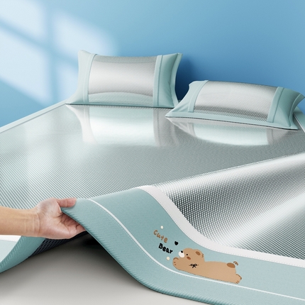 91家纺网 家纺一手货源 找家纺 （总）川悦生活 2025新款纯色凉感冰丝席-大床