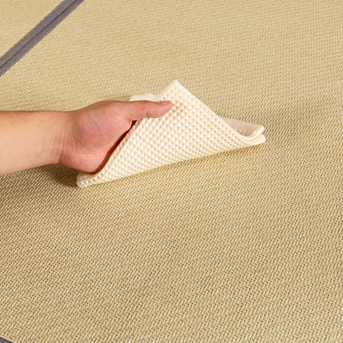 91家纺网 家纺一手货源 找家纺 卡罗兰 2025新款藤席凉席三件套床单床笠黄金藤系列 黄金藤香槟金-床席