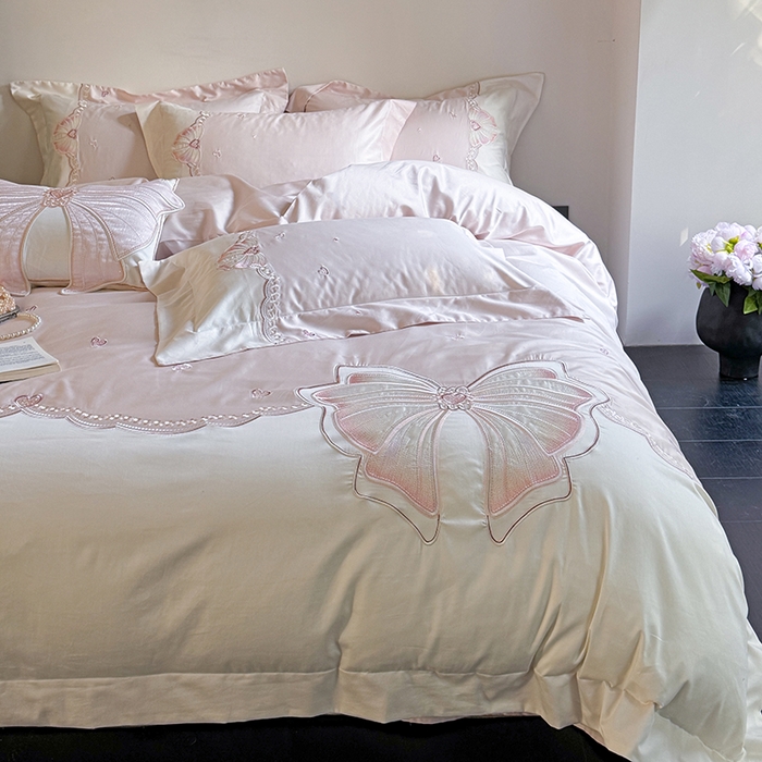 91家纺网 家纺一手货源 找家纺 优悦生活馆 2025新款全棉新疆长绒棉四件套-恋恋时光 控价 恋恋时光-仙女粉