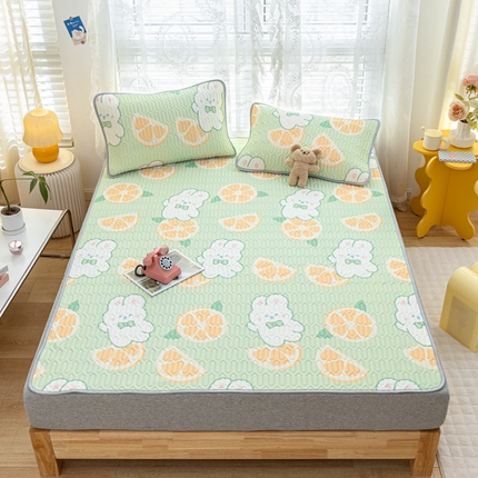 默忆 2025新款凉感丝印花乳胶凉席 清凉夏日