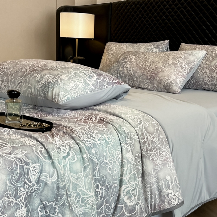 91家纺网 家纺一手货源 找家纺 花满路 2025新款成人夏被 烟波