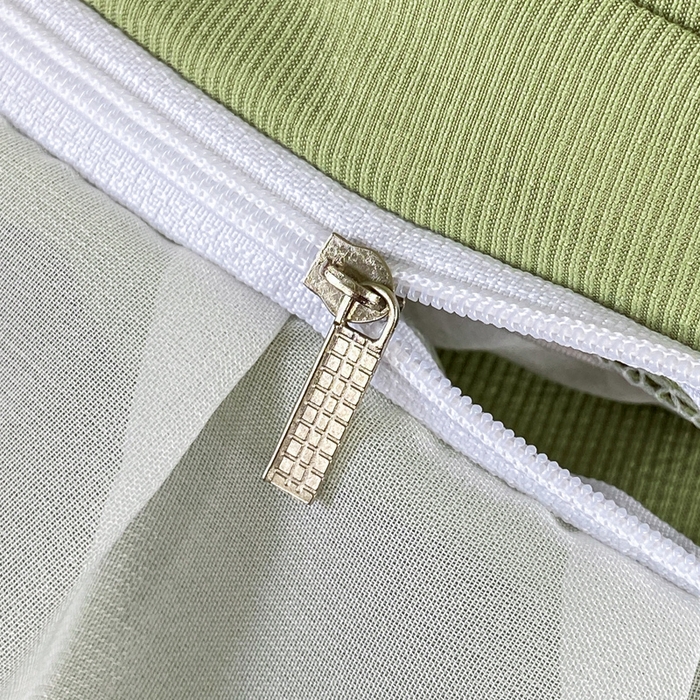 91家纺网 家纺一手货源 找家纺 红日子纺织品 2025新款韩版华夫格水洗棉四件套 果绿