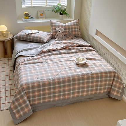 91家纺网 家纺一手货源 找家纺 （总）春皖 2025春夏新款全棉色织水洗棉夏被夏凉被空调被-云恋系列