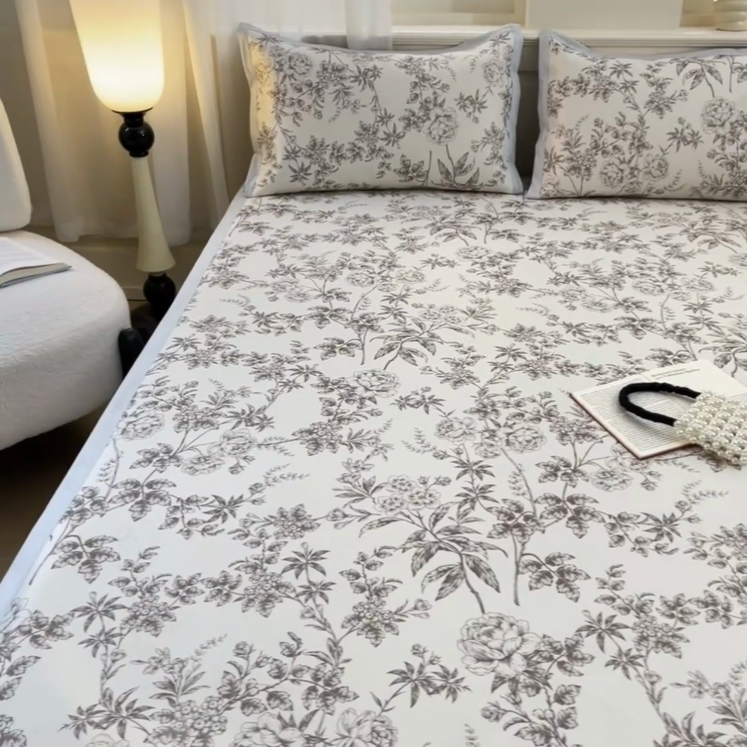 91家纺网 家纺一手货源 找家纺 绒艺席业 2025新款600D冰丝印花数码印花冰藤席赫本风系列 伊甸园