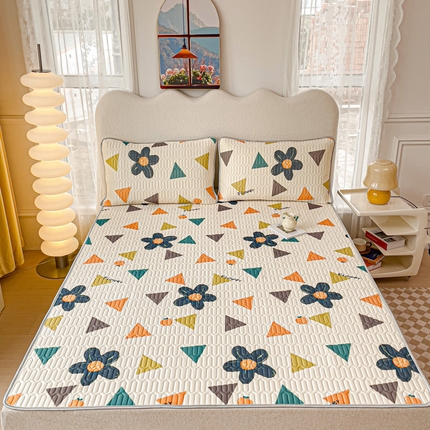 默忆 2025新款凉感丝印花乳胶凉席 迷迭香