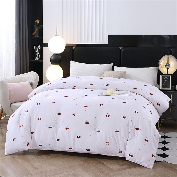 91家纺网 家纺一手货源 找家纺 芭芭棉家纺 2025新款全棉被 樱桃