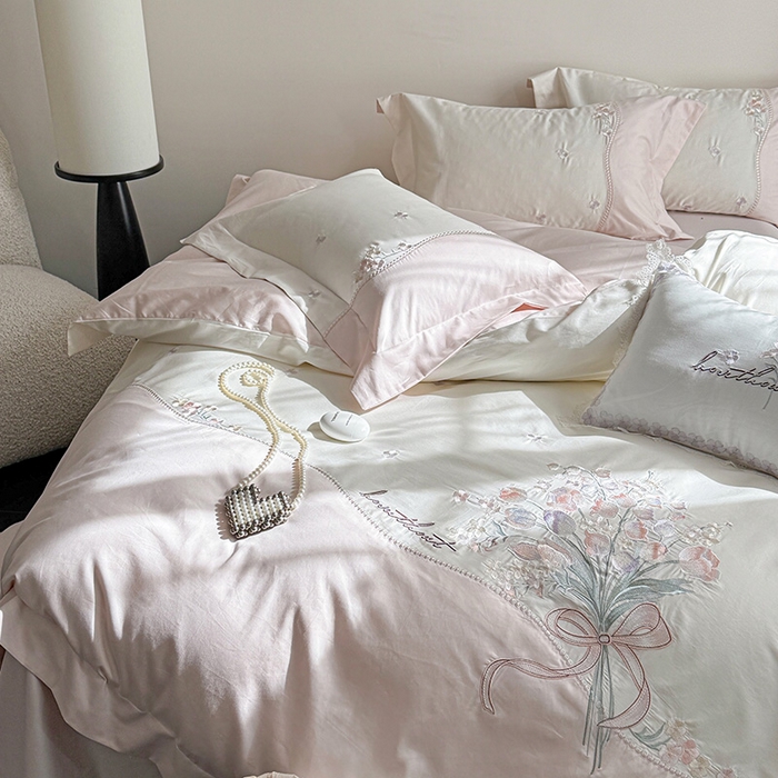 91家纺网 家纺一手货源 找家纺 （总）优悦生活馆 2025新款全棉新疆长绒棉四件套-鸢尾花畔 控价