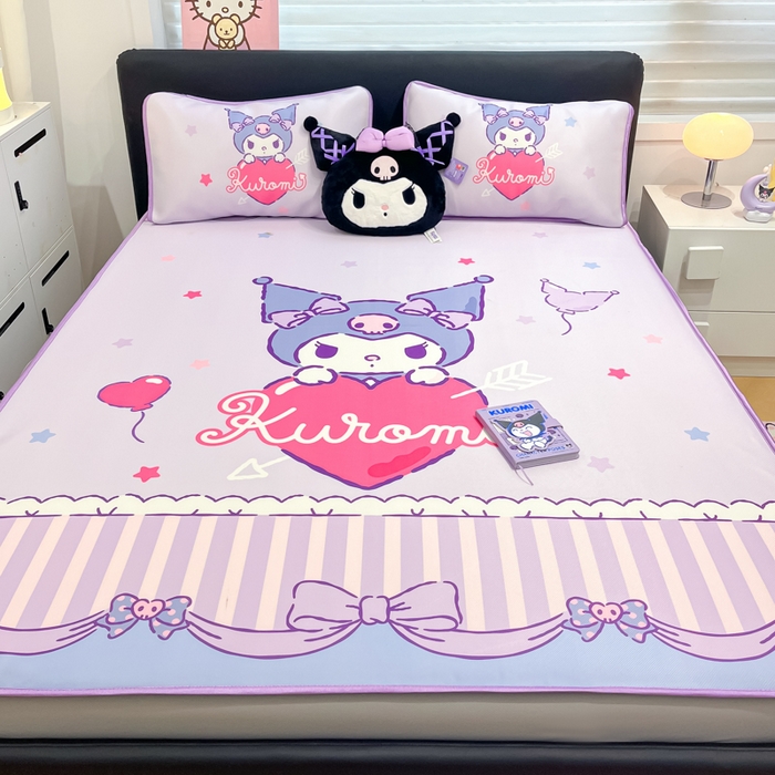 91家纺网 家纺一手货源 找家纺 （总）暮思家居 2025新款正版授权A类大版数码印花三丽鸥可机洗1200D冰丝凉席可组合针织棉夏被四件套床笠款