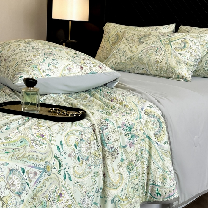 91家纺网 家纺一手货源 找家纺 花满路 2025新款成人夏被 松风