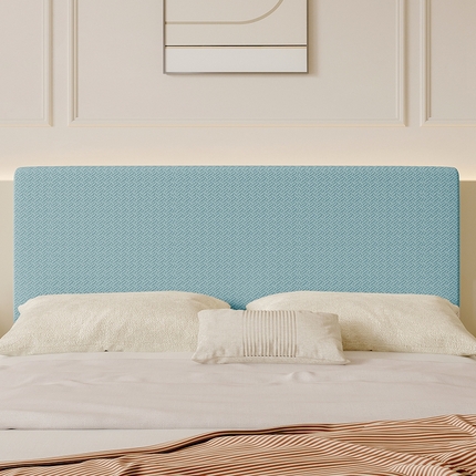 91家纺网 家纺一手货源 找家纺 沐沐家纺2026新款摇粒绒床头靠 宁静蓝